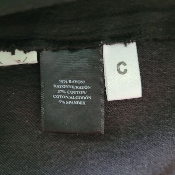 Ann Taylor Cropped Pants Womens Size SP Black Pullon Raw Hem Stretch Career - Picture 5 of 6